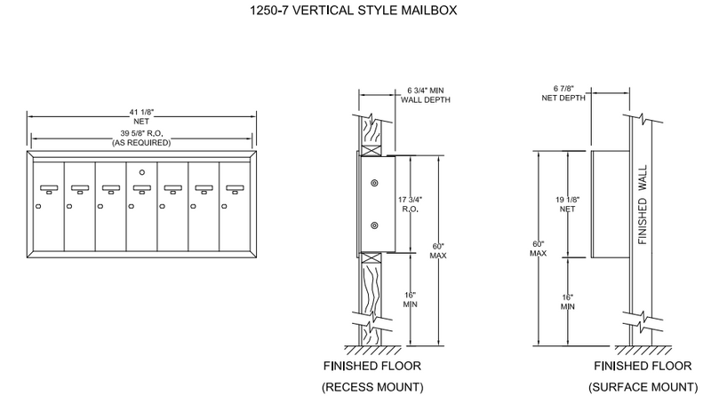 Load image into Gallery viewer, 12507SMSHA - Standard 7 Door Vertical Mailbox Unit - Front Loading and Surface Mounted
