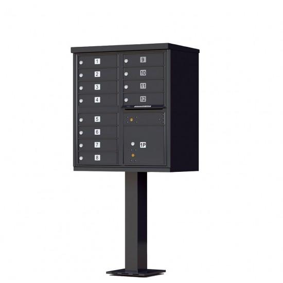 Load image into Gallery viewer, 1570-12AF - 12 Tenant Door Standard Style CBU Mailbox (Pedestal Included) - Type 2