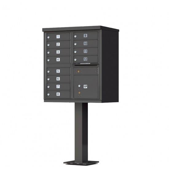 Load image into Gallery viewer, 1570-12AF - 12 Tenant Door Standard Style CBU Mailbox (Pedestal Included) - Type 2