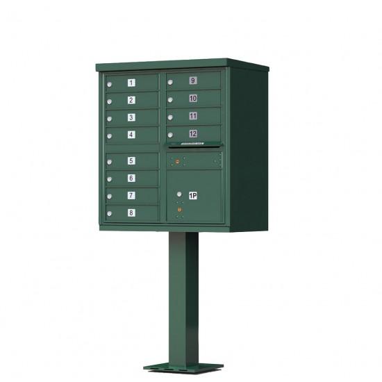 Load image into Gallery viewer, 1570-12AF - 12 Tenant Door Standard Style CBU Mailbox (Pedestal Included) - Type 2