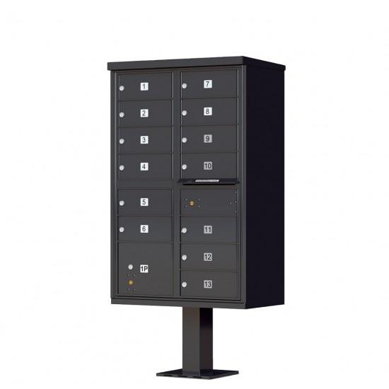 Load image into Gallery viewer, 1570-13AF - 13 Tenant Door Standard Style CBU Mailbox (Pedestal Included) - Type 4