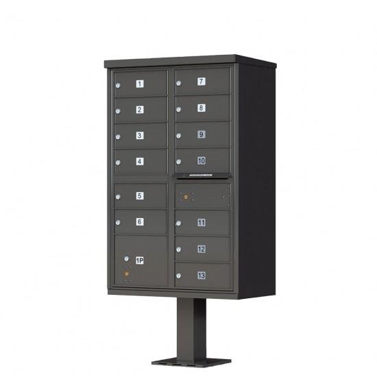 Load image into Gallery viewer, 1570-13AF - 13 Tenant Door Standard Style CBU Mailbox (Pedestal Included) - Type 4