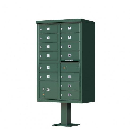 Load image into Gallery viewer, 1570-13AF - 13 Tenant Door Standard Style CBU Mailbox (Pedestal Included) - Type 4