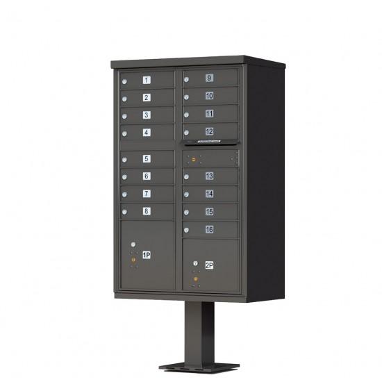 Load image into Gallery viewer, 1570-16AF - 16 Tenant Door Standard Style CBU Mailbox (Pedestal Included) - Type 3 USPS Approved Mailboxes