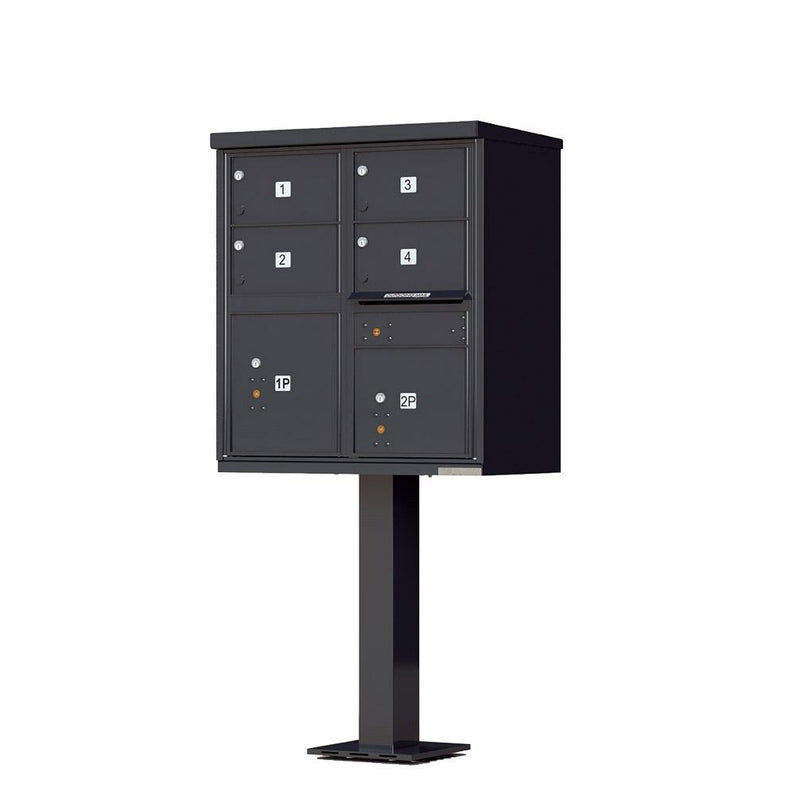 Load image into Gallery viewer, 1570-4T5AF - 4 Tenant Door Standard Style CBU Mailbox (Pedestal Included) - Type 5
