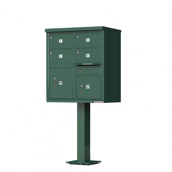 Load image into Gallery viewer, 1570-4T5AF - 4 Tenant Door Standard Style CBU Mailbox (Pedestal Included) - Type 5