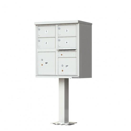Load image into Gallery viewer, 1570-4T5AF - 4 Tenant Door Standard Style CBU Mailbox (Pedestal Included) - Type 5