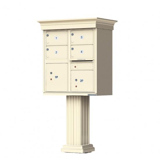 Load image into Gallery viewer, 1570-4T5AF - 4 Tenant Door Standard Style CBU Mailbox (Pedestal Included) - Type 5