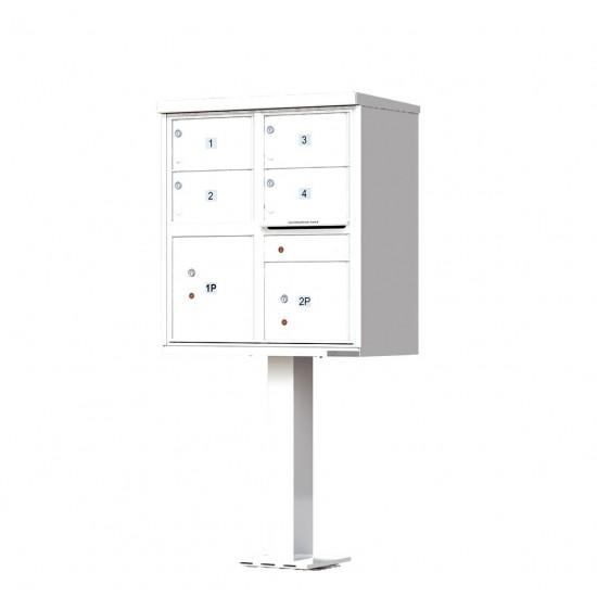 Load image into Gallery viewer, 1570-4T5AF - 4 Tenant Door Standard Style CBU Mailbox (Pedestal Included) - Type 5