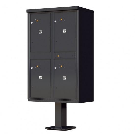 Load image into Gallery viewer, 1590-T2AF - 4-Door Pedestal Style High Security Outdoor Parcel Locker (Pedestal Included)
