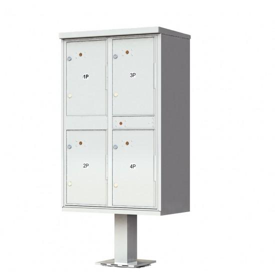 Load image into Gallery viewer, 1590-T2AF - 4-Door Pedestal Style High Security Outdoor Parcel Locker (Pedestal Included)