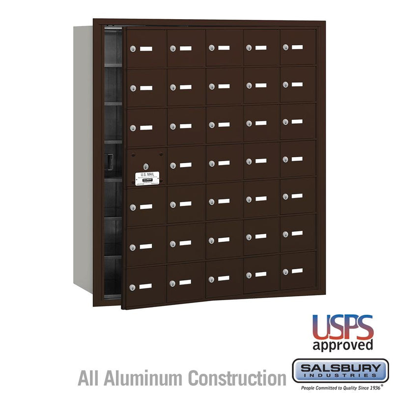 Load image into Gallery viewer, Salsbury 4B+ Horizontal Mailbox - 35 A Doors (34 usable) - Front Loading - USPS Access