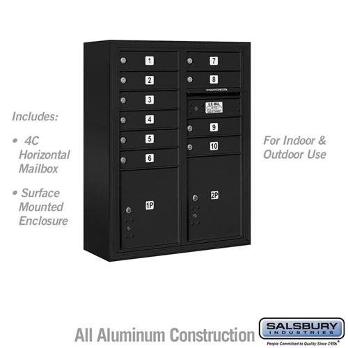 Load image into Gallery viewer, Salsbury 10 Door High 4C Horizontal Mailbox with 10 Doors and 2 Parcel Lockers with USPS Access - Front Loading