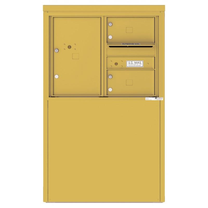 Load image into Gallery viewer, 4C06D-02-D - 2 Tenant Doors with 1 Parcel Locker and Outgoing Mail Compartment - 4C Depot Mailbox Module