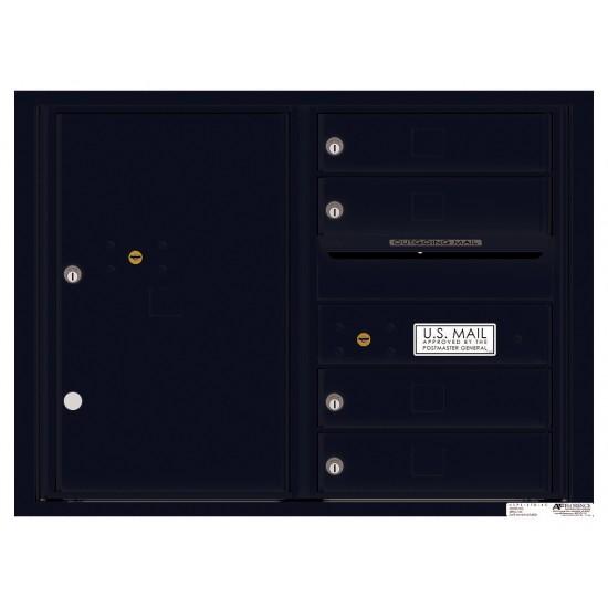 Load image into Gallery viewer, 4C06D-04 - 4 Tenant Doors with 1 Parcel Locker and Outgoing Mail Compartment - 4C Wall Mount 6-High Mailboxes
