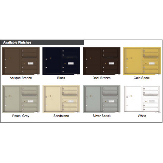 Load image into Gallery viewer, 4C06D-04 - 4 Tenant Doors with 1 Parcel Locker and Outgoing Mail Compartment - 4C Wall Mount 6-High Mailboxes