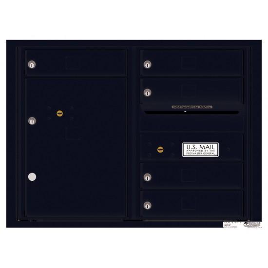 Load image into Gallery viewer, 4C06D-05 - 5 Tenant Doors with 1 Parcel Locker and Outgoing Mail Compartment - 4C Wall Mount 6-High Mailboxes