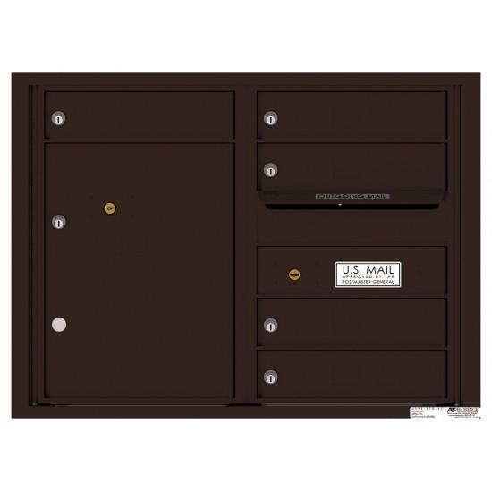 Load image into Gallery viewer, 4C06D-05 - 5 Tenant Doors with 1 Parcel Locker and Outgoing Mail Compartment - 4C Wall Mount 6-High Mailboxes