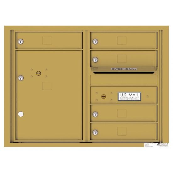 Load image into Gallery viewer, 4C06D-05 - 5 Tenant Doors with 1 Parcel Locker and Outgoing Mail Compartment - 4C Wall Mount 6-High Mailboxes