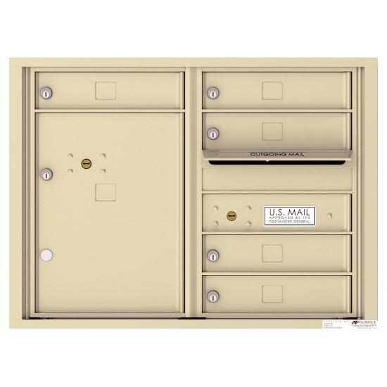 Load image into Gallery viewer, 4C06D-05 - 5 Tenant Doors with 1 Parcel Locker and Outgoing Mail Compartment - 4C Wall Mount 6-High Mailboxes