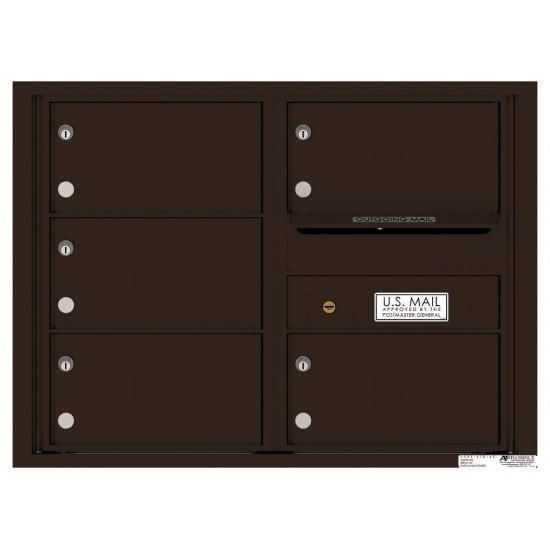 Load image into Gallery viewer, 4C06D-05X - 5 Oversized Tenant Doors with Outgoing Mail Compartment - 4C Wall Mount 6-High Mailboxes