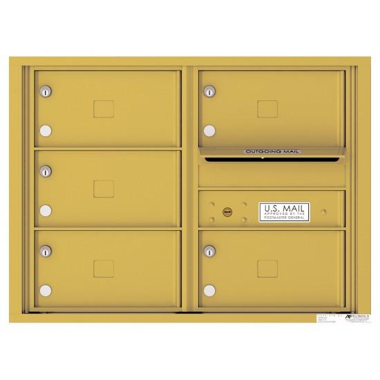 Load image into Gallery viewer, 4C06D-05X - 5 Oversized Tenant Doors with Outgoing Mail Compartment - 4C Wall Mount 6-High Mailboxes