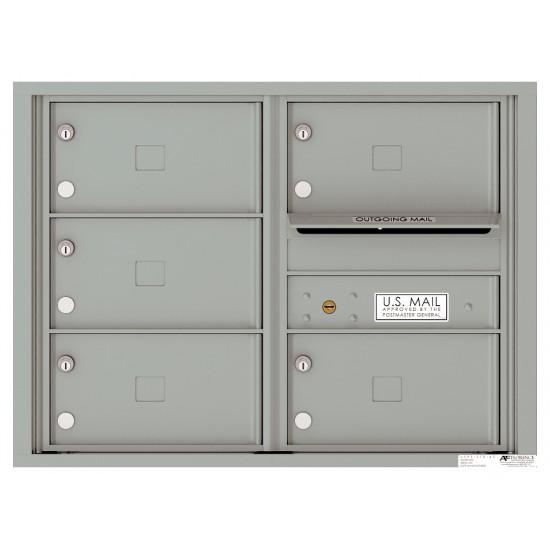 Load image into Gallery viewer, 4C06D-05X - 5 Oversized Tenant Doors with Outgoing Mail Compartment - 4C Wall Mount 6-High Mailboxes
