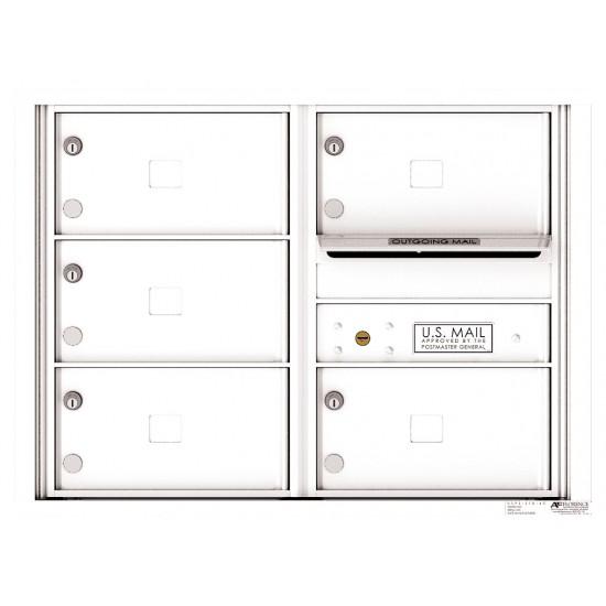 Load image into Gallery viewer, 4C06D-05X - 5 Oversized Tenant Doors with Outgoing Mail Compartment - 4C Wall Mount 6-High Mailboxes