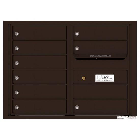 Load image into Gallery viewer, 4C06D-09 - 9 Tenant Doors with Outgoing Mail Compartment - 4C Wall Mount 6-High Mailboxes