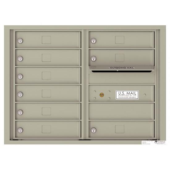 Load image into Gallery viewer, 4C06D-09 - 9 Tenant Doors with Outgoing Mail Compartment - 4C Wall Mount 6-High Mailboxes