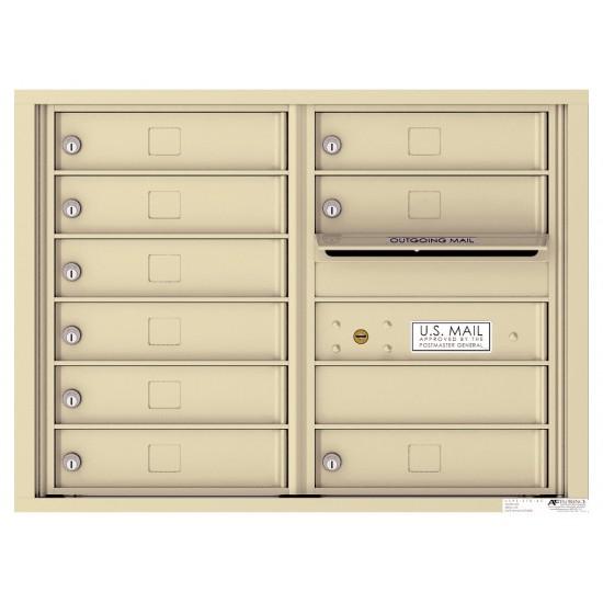 Load image into Gallery viewer, 4C06D-09 - 9 Tenant Doors with Outgoing Mail Compartment - 4C Wall Mount 6-High Mailboxes