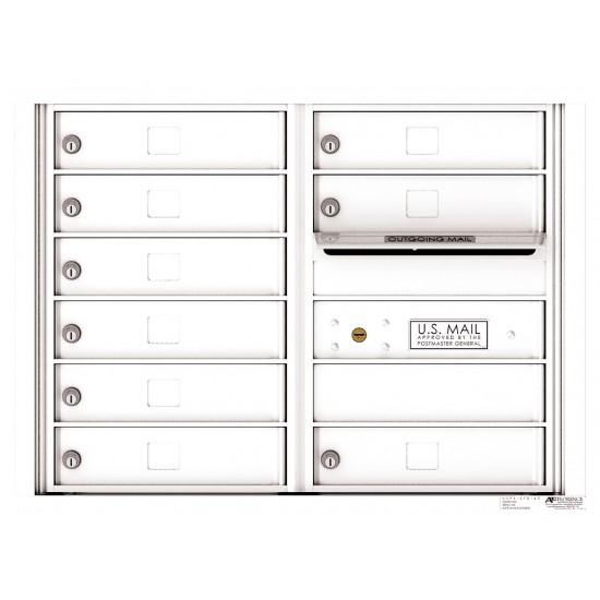 Load image into Gallery viewer, 4C06D-09 - 9 Tenant Doors with Outgoing Mail Compartment - 4C Wall Mount 6-High Mailboxes