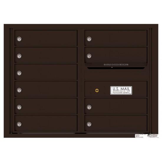 Load image into Gallery viewer, 4C06D-10 - 10 Tenant Doors with Outgoing Mail Compartment - 4C Wall Mount 6-High Mailboxes USPS Approved