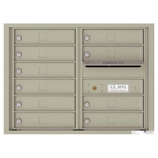 Load image into Gallery viewer, 4C06D-10 - 10 Tenant Doors with Outgoing Mail Compartment - 4C Wall Mount 6-High Mailboxes USPS Approved