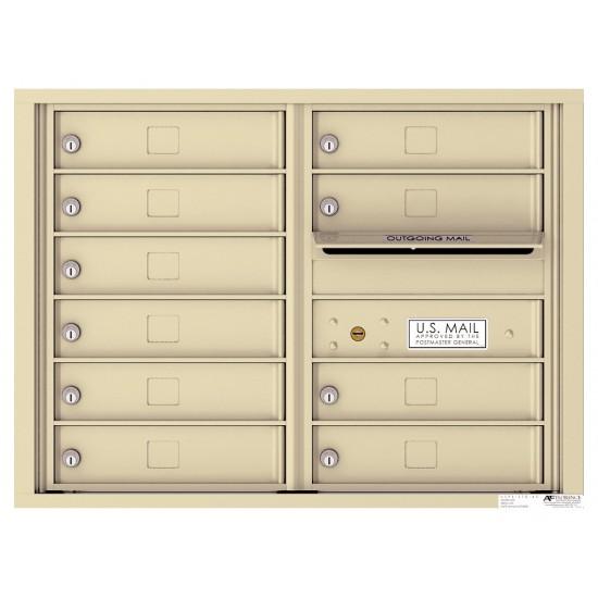 Load image into Gallery viewer, 4C06D-10 - 10 Tenant Doors with Outgoing Mail Compartment - 4C Wall Mount 6-High Mailboxes USPS Approved