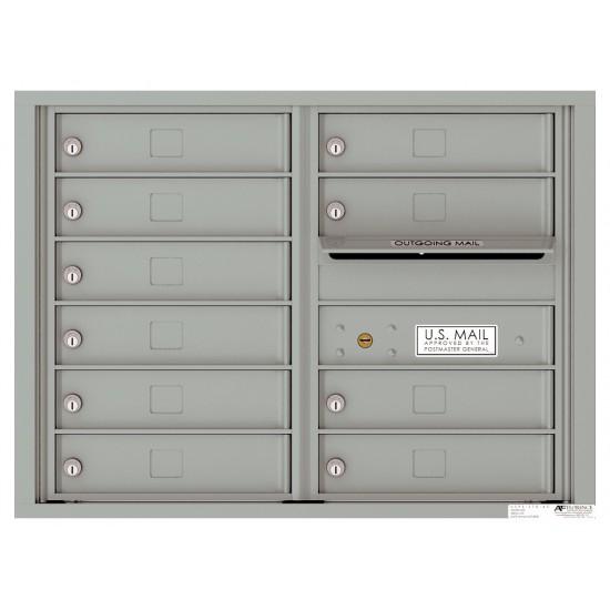 Load image into Gallery viewer, 4C06D-10 - 10 Tenant Doors with Outgoing Mail Compartment - 4C Wall Mount 6-High Mailboxes USPS Approved