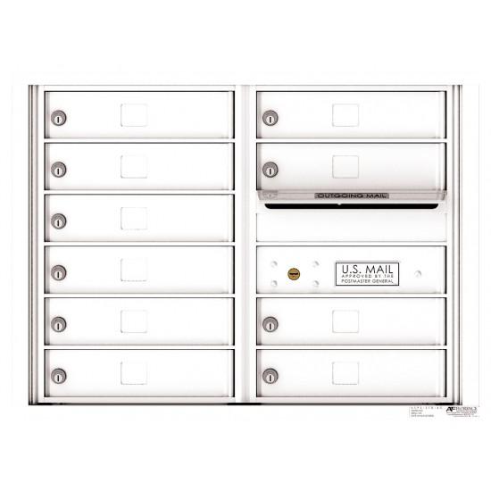 Load image into Gallery viewer, 4C06D-10 - 10 Tenant Doors with Outgoing Mail Compartment - 4C Wall Mount 6-High Mailboxes USPS Approved