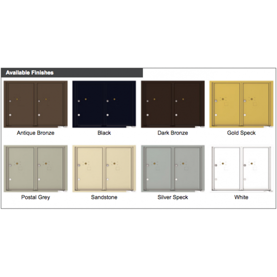 Load image into Gallery viewer, 4C06D-2P - 2 Parcel Doors Unit - 4C Wall Mount 6-High