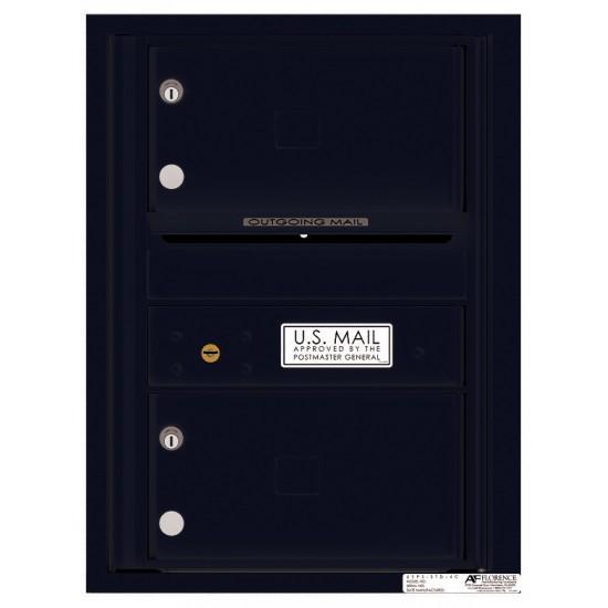 Load image into Gallery viewer, 4C06S-02 - 2 Oversized Tenant Doors with Outgoing Mail Compartment - 4C Wall Mount 6-High Mailboxes
