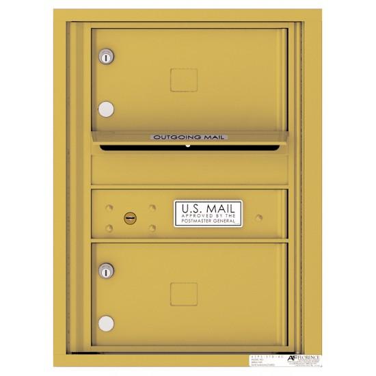 Load image into Gallery viewer, 4C06S-02 - 2 Oversized Tenant Doors with Outgoing Mail Compartment - 4C Wall Mount 6-High Mailboxes