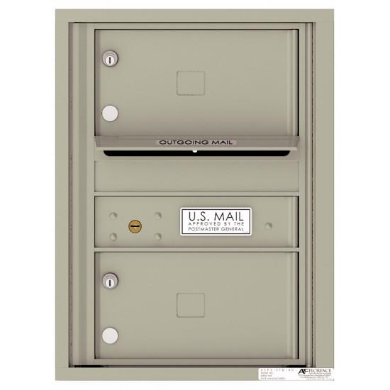 Load image into Gallery viewer, 4C06S-02 - 2 Oversized Tenant Doors with Outgoing Mail Compartment - 4C Wall Mount 6-High Mailboxes