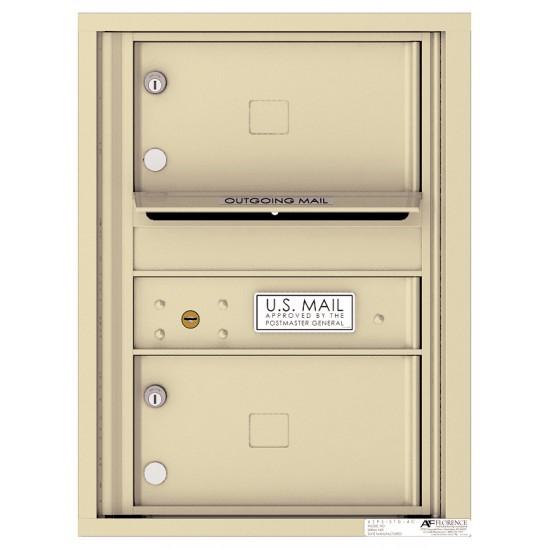 Load image into Gallery viewer, 4C06S-02 - 2 Oversized Tenant Doors with Outgoing Mail Compartment - 4C Wall Mount 6-High Mailboxes