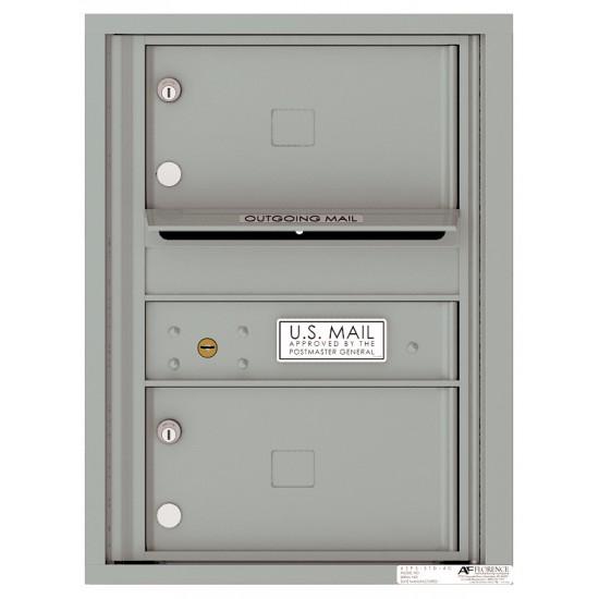 Load image into Gallery viewer, 4C06S-02 - 2 Oversized Tenant Doors with Outgoing Mail Compartment - 4C Wall Mount 6-High Mailboxes