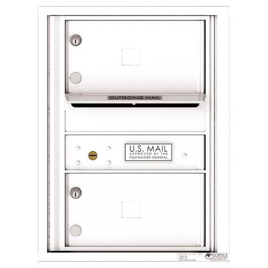 Load image into Gallery viewer, 4C06S-02 - 2 Oversized Tenant Doors with Outgoing Mail Compartment - 4C Wall Mount 6-High Mailboxes