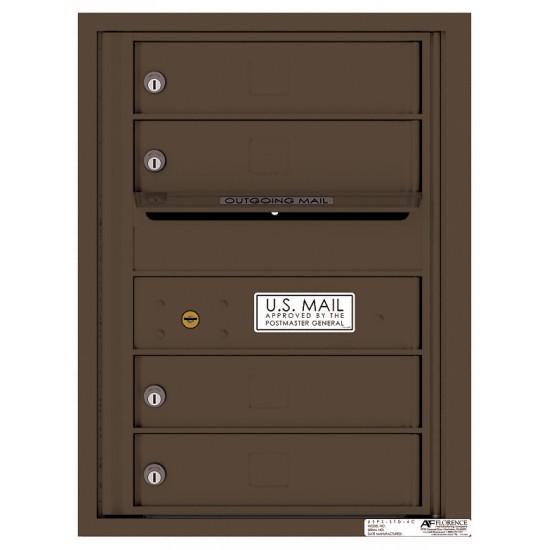 Load image into Gallery viewer, 4C06S-04 - 4 Tenant Doors with Outgoing Mail Compartment - 4C Wall Mount 6-High Mailboxes