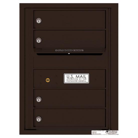 Load image into Gallery viewer, 4C06S-04 - 4 Tenant Doors with Outgoing Mail Compartment - 4C Wall Mount 6-High Mailboxes