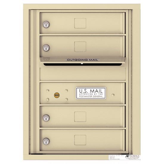 Load image into Gallery viewer, 4C06S-04 - 4 Tenant Doors with Outgoing Mail Compartment - 4C Wall Mount 6-High Mailboxes