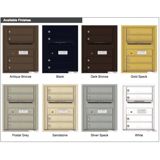 Load image into Gallery viewer, 4C06S-04 - 4 Tenant Doors with Outgoing Mail Compartment - 4C Wall Mount 6-High Mailboxes