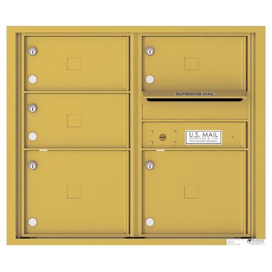 Load image into Gallery viewer, 4C07D-05 - 5 Oversized Tenant Doors with Outgoing Mail Compartment - 4C Wall Mount 7-High Mailboxes
