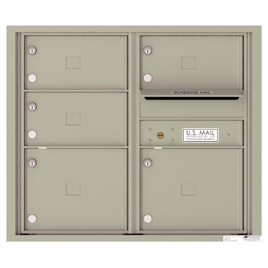 Load image into Gallery viewer, 4C07D-05 - 5 Oversized Tenant Doors with Outgoing Mail Compartment - 4C Wall Mount 7-High Mailboxes